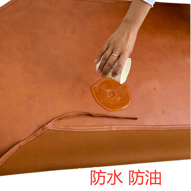 高翊柏 17030522 pu皮革围裙 小号黑色皮革调节扣围裙 耐酸碱无袖工作服 防水防油皮革围裙