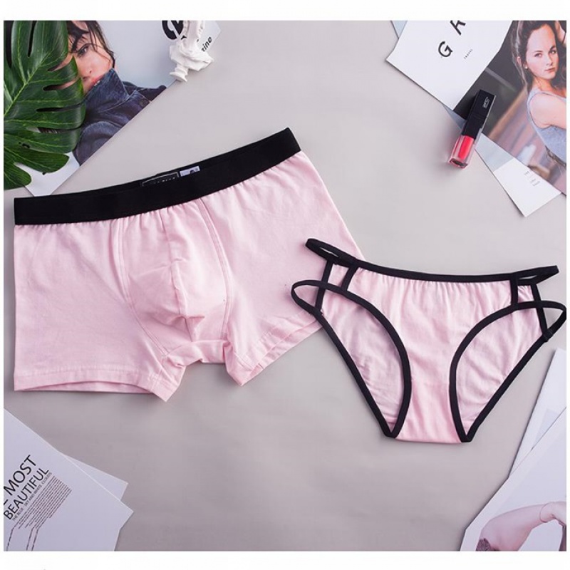 suntek情侣内裤棉性感男平角女士套装夏季情侣款