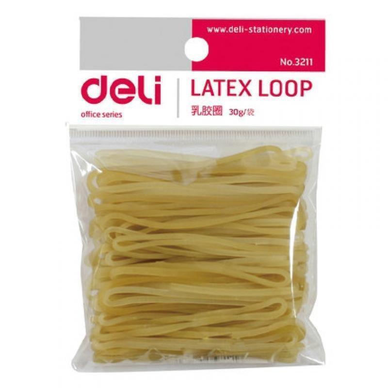 得力(deli)文具3211 乳胶圈 得力橡皮筋 30g包 银行财务 橡皮 默认颜色 3包装