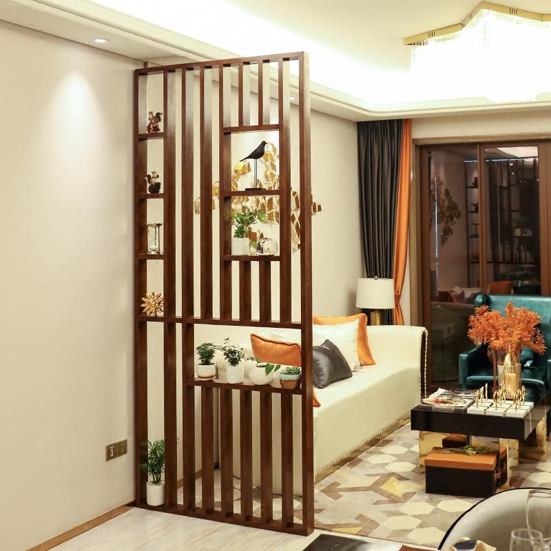 BONJEAN北欧实木屏风隔断新中式进玄关装饰小户型客厅卧室遮挡家用座屏高清大图