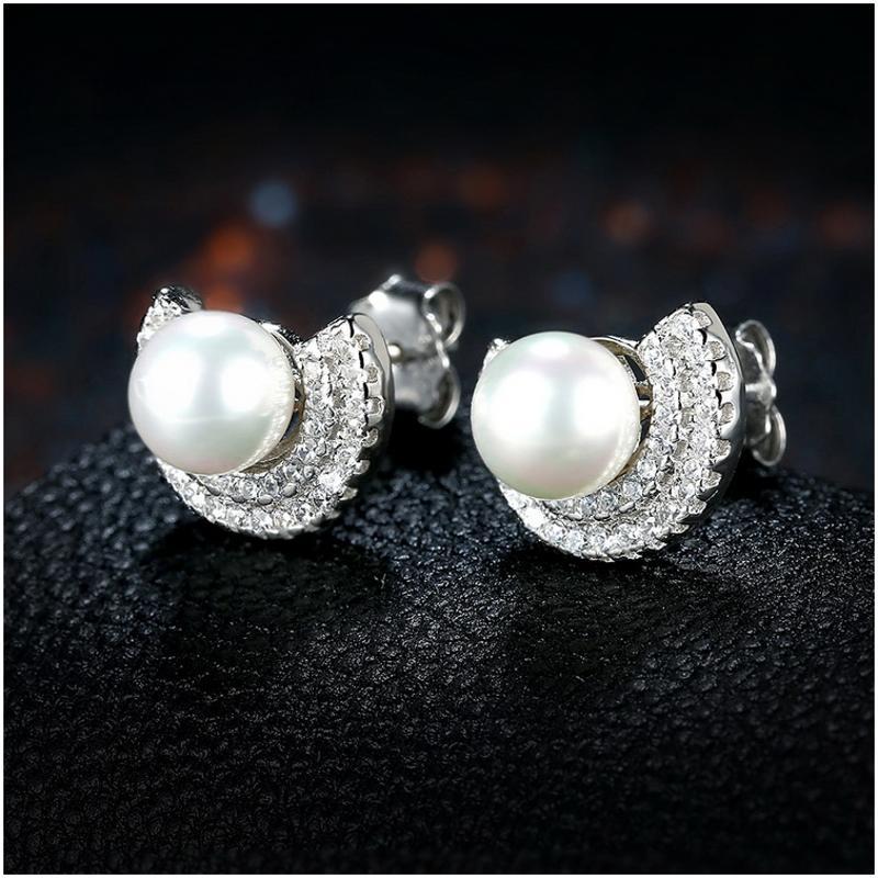 E066 Silver Earrings 925纯银耳环日韩耳钉女气质百搭简约防过敏送女朋友七夕情人节礼物