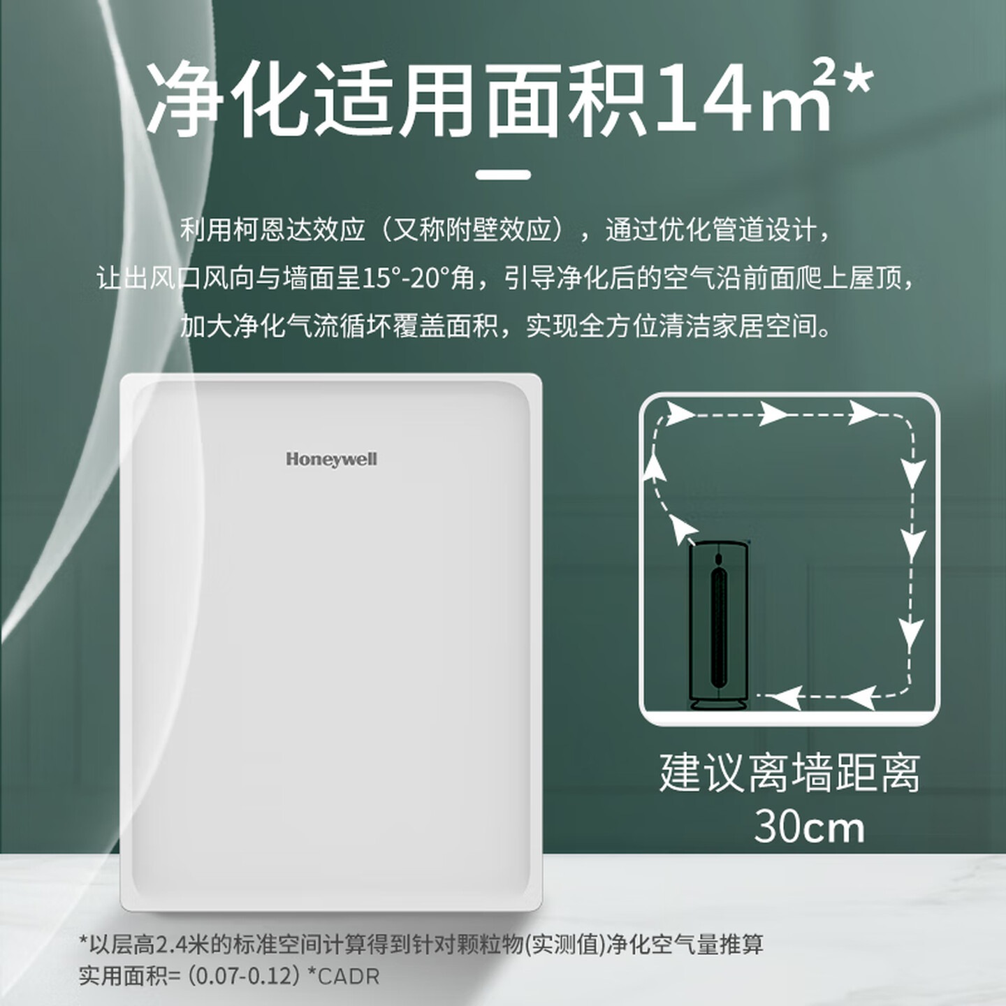 霍尼韦尔(Honeywell) 空气净化器 家用办公台面桌面过滤粉尘雾霾除异味净化器 KJ120F-X07W 净化器高清大图