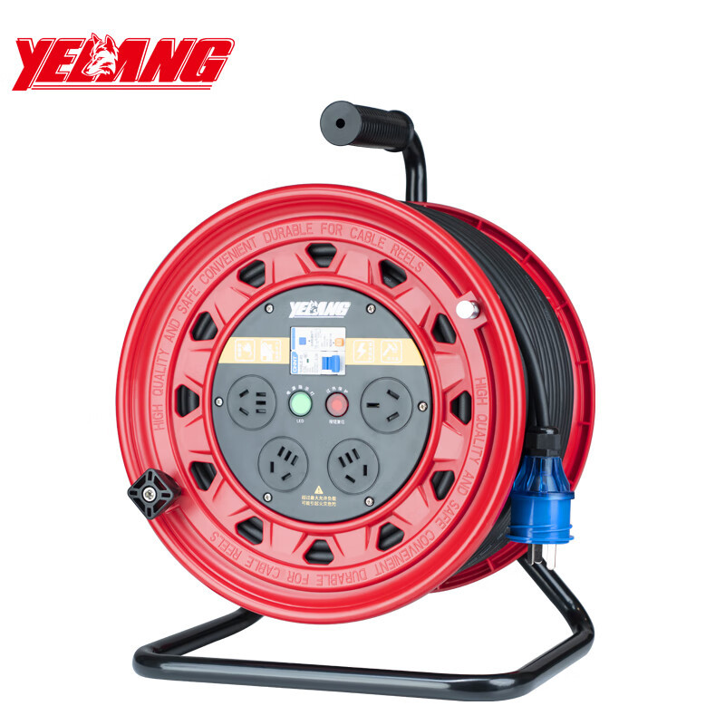 野狼YELANG 380V~400V25A绕线盘电缆盘电源盘卷线盘 YLB3303163三火一零30m