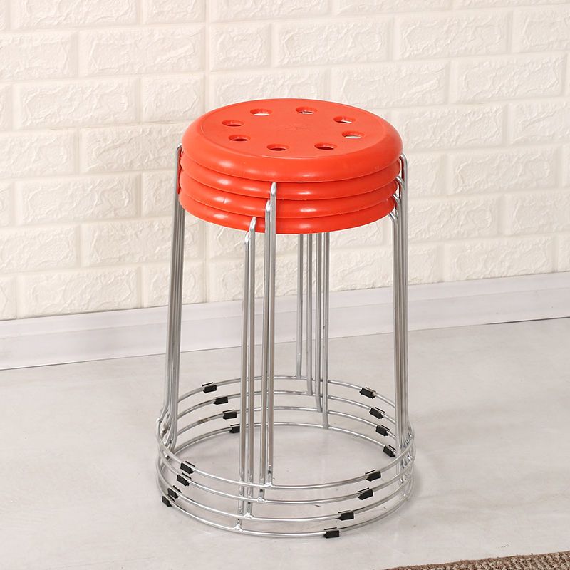 家用凳子批发高圆凳成人板凳小凳子铁凳子实心钢筋圆凳子板凳坐凳四柱