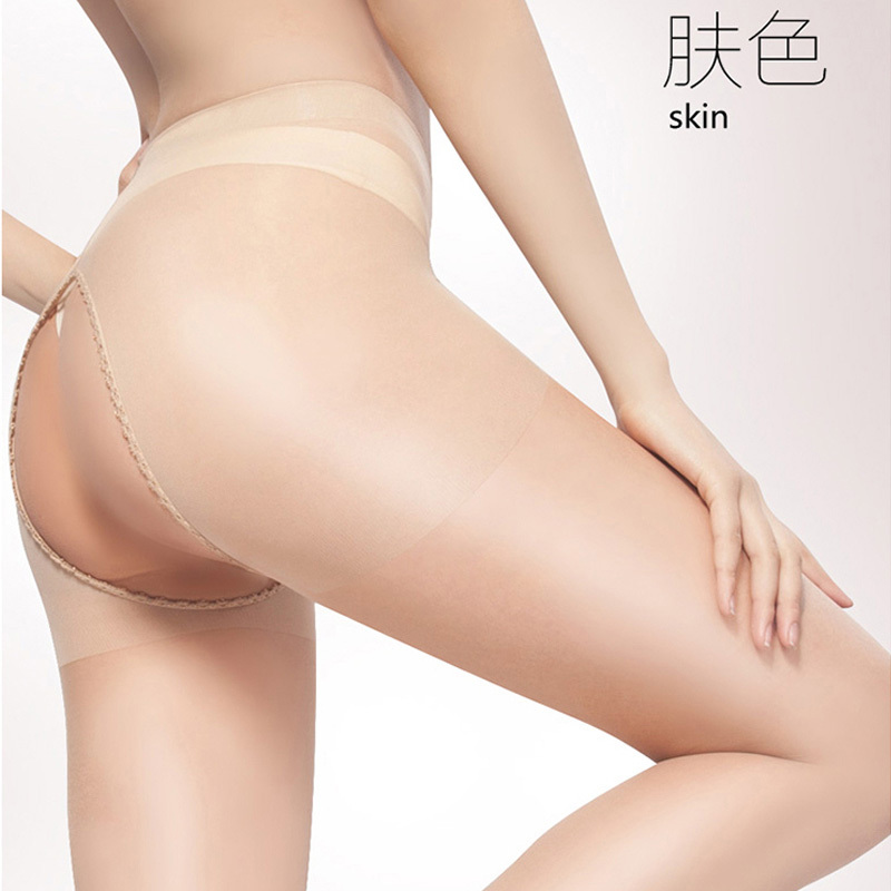 柠檬物语开裆长筒连体丝袜夏季女士免脱薄透明蕾丝花边女士情趣丝袜连裤袜女性感情趣内衣网袜成人情趣用品女式情趣丝袜锦纶