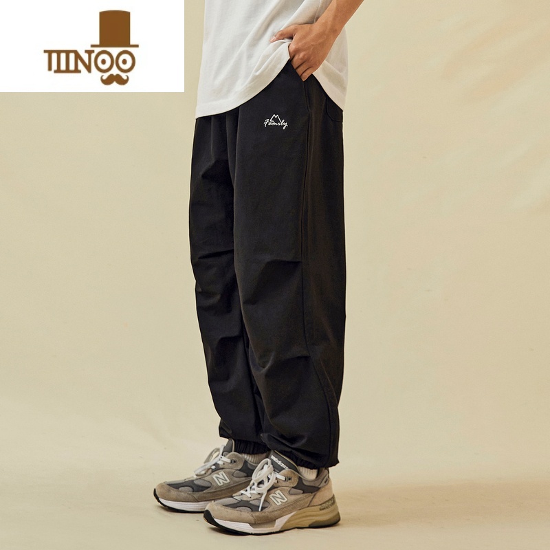 YANXU马切达秋季日系高街伞兵裤男士休闲束脚长裤男生宽松百搭裤子潮牌高清大图