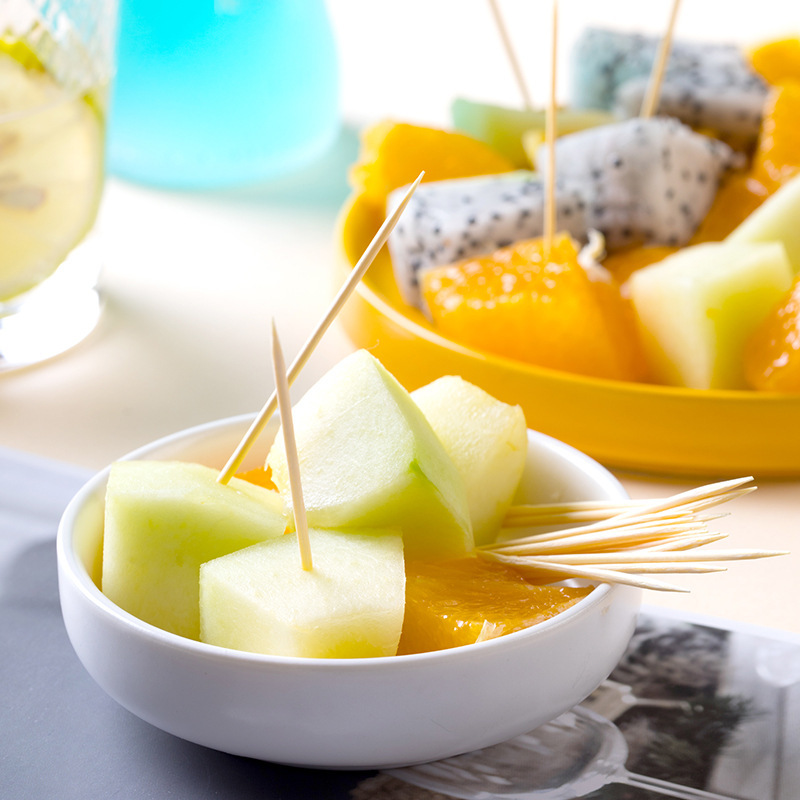 茶花一次性双头牙签装便携专用剔牙细家庭装清洁牙齿缝 盒装开盖:500支高清大图