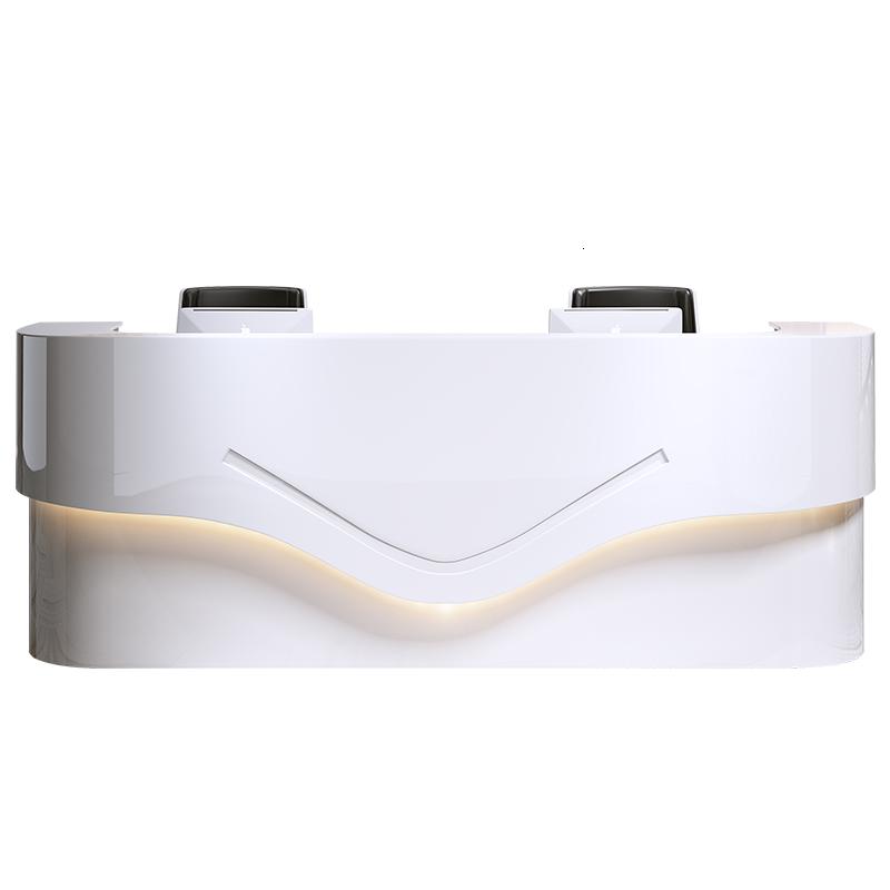 汐岩烤漆前台公司接待台迎宾台吧台定制收银台咨询柜台前台913高清大图