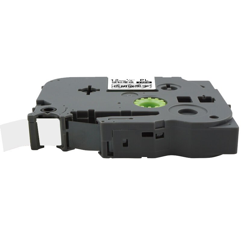 艾洁 标签带12mm透明底黑字PL-131 适用兄弟PT-1010;1100CH;1400 TZe-131标签机色带高清大图