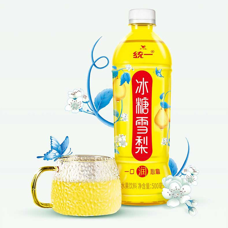 统一冰糖雪梨梨汁饮料饮品轻巧夏季解渴饮品500ml*5瓶高清大图