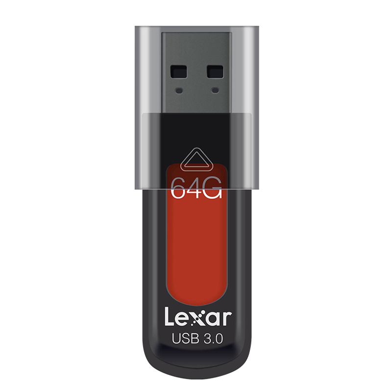 雷克沙(Lexar)S57 U盘 64GB 高速USB3.0 读速150MB/S 时尚便携 内含加密软件 红色
