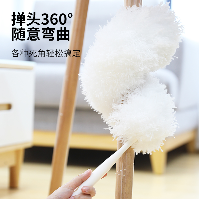 好媳妇 静电除尘掸家用鸡毛掸子360度可伸缩水洗汽车掸子扫灰神器高清大图
