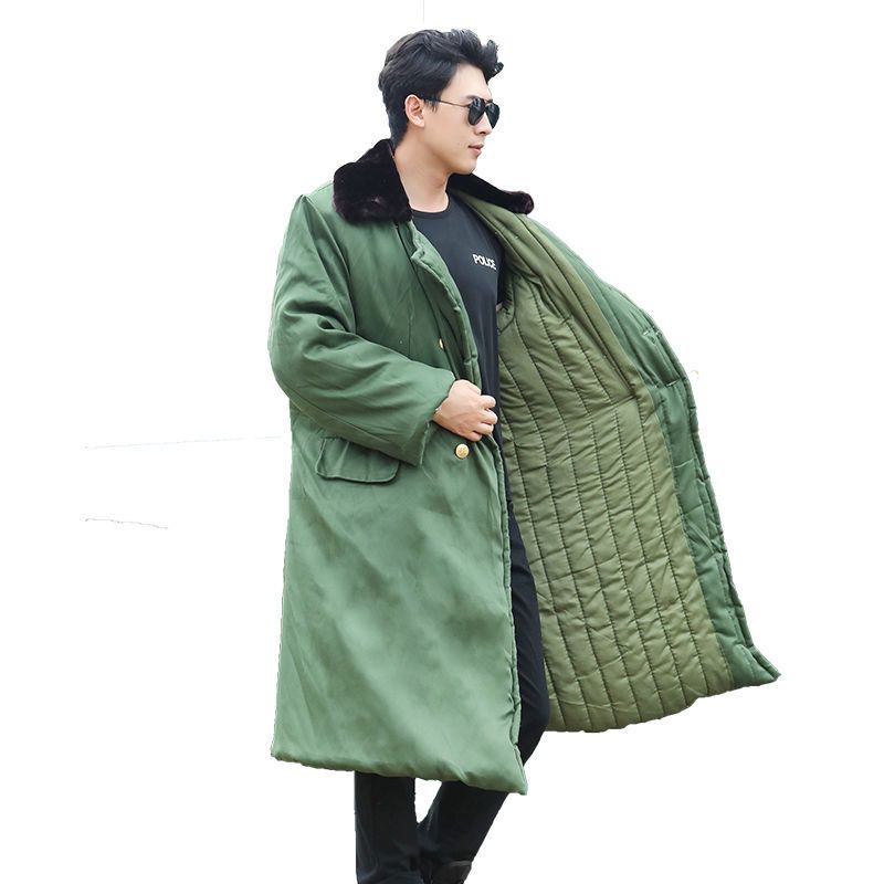 军大衣棉大衣男冬季加厚长款迷彩大衣保安防寒服军绿棉服冷库劳保