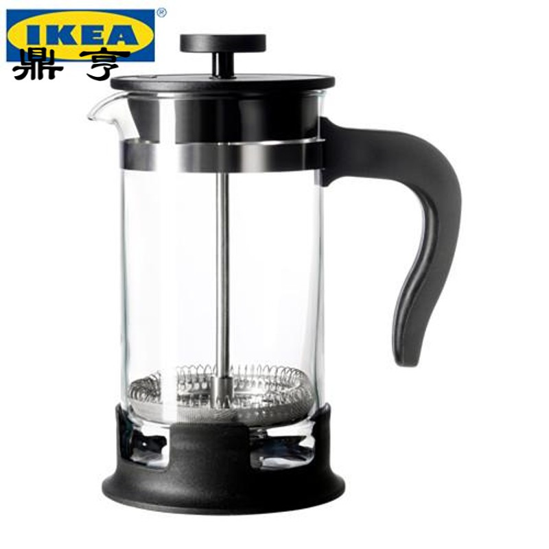 鼎亨ikea乌普塔不锈钢咖啡壶/茶壶玻璃家用沏茶壶