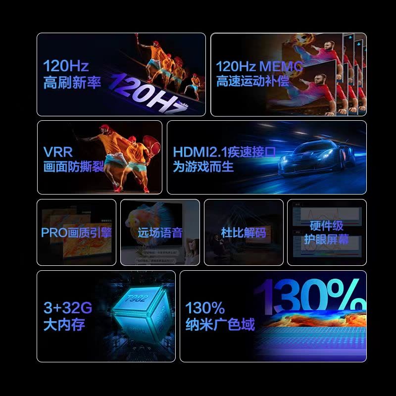 Haier/海尔 LU65X5(PRO) 65英寸 前置孔雀蓝音响 MEMC 4K超高清 8K解码 网络智能彩电电视图片