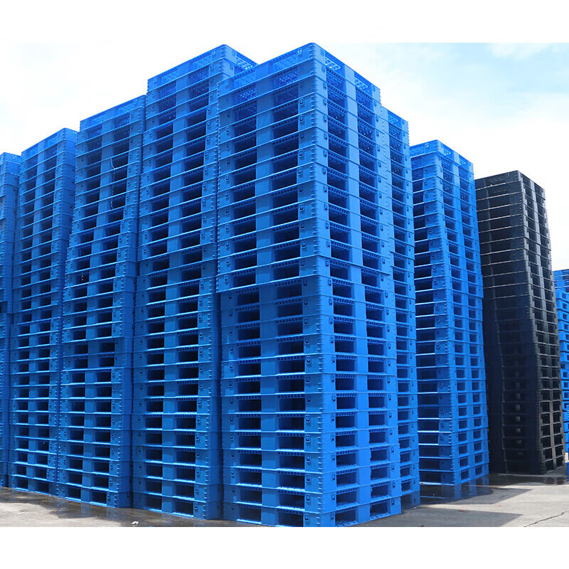 戴劲塑料卡板田字托盘仓储货架垫板防潮托盘新料加厚1200*1200*150mm高清大图