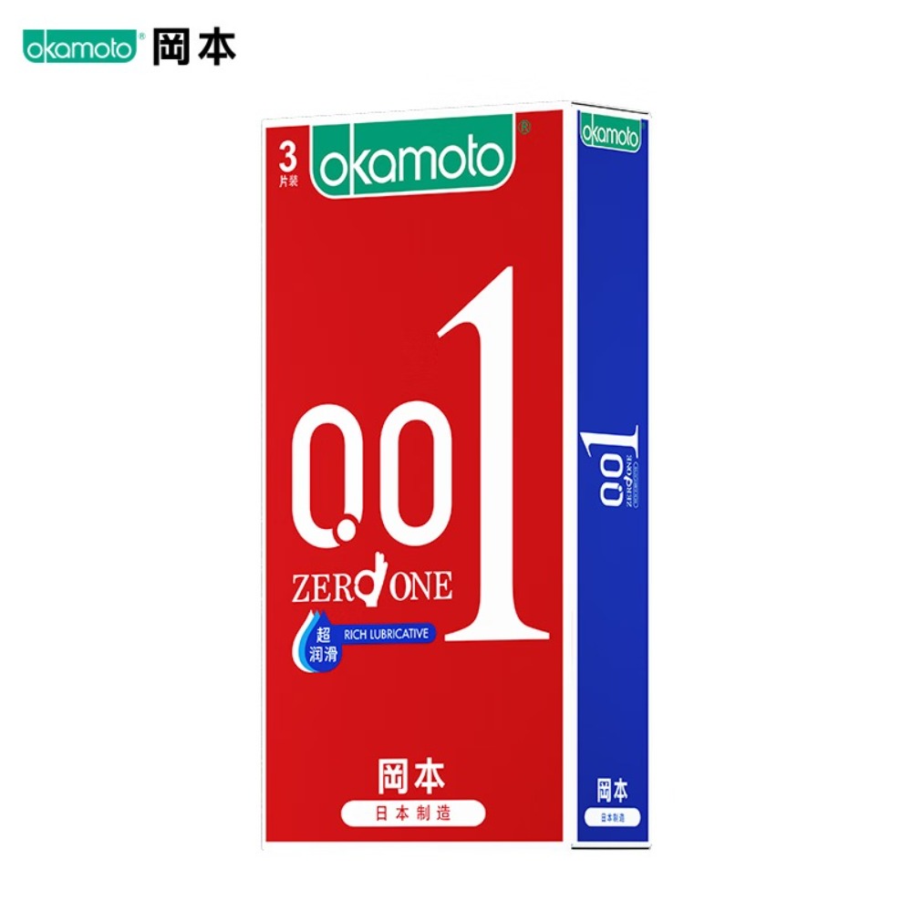 冈本聚氨酯避孕套-0.01 超润滑 3片装