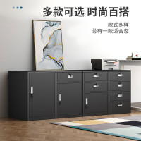 域赢矮柜活动柜文件柜抽屉柜桌下柜床头柜铁皮柜一斗一门黑色