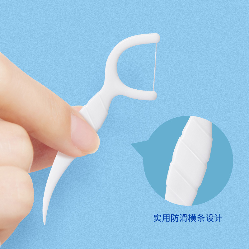 青蛙 细护306牙线棒D1版 FA306-D3(牙线盒装)50支*4盒