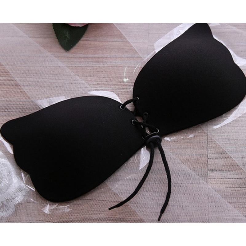 suntek拉拉女硅胶胸贴拉绳小胸比基尼超聚拢泳衣婚纱胸贴绑带拉b乳贴