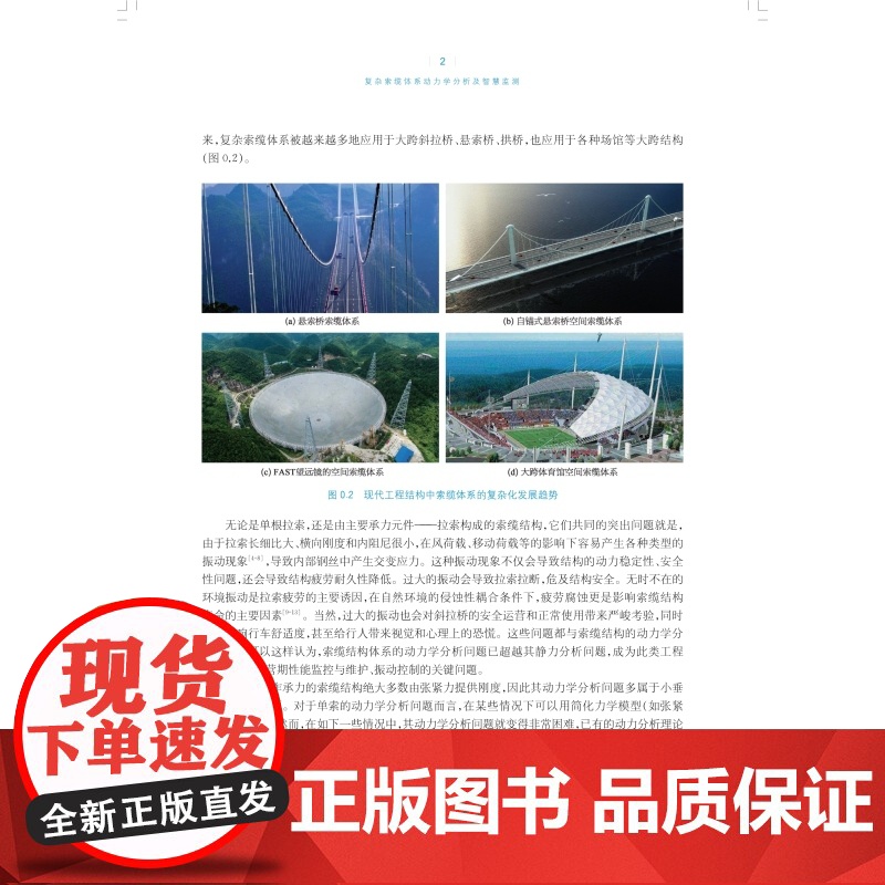 复杂索缆体系动力学分析及智慧监测 城乡建设与市政工程上海科学技术出版社桥梁工程结构设计振动控制高清大图