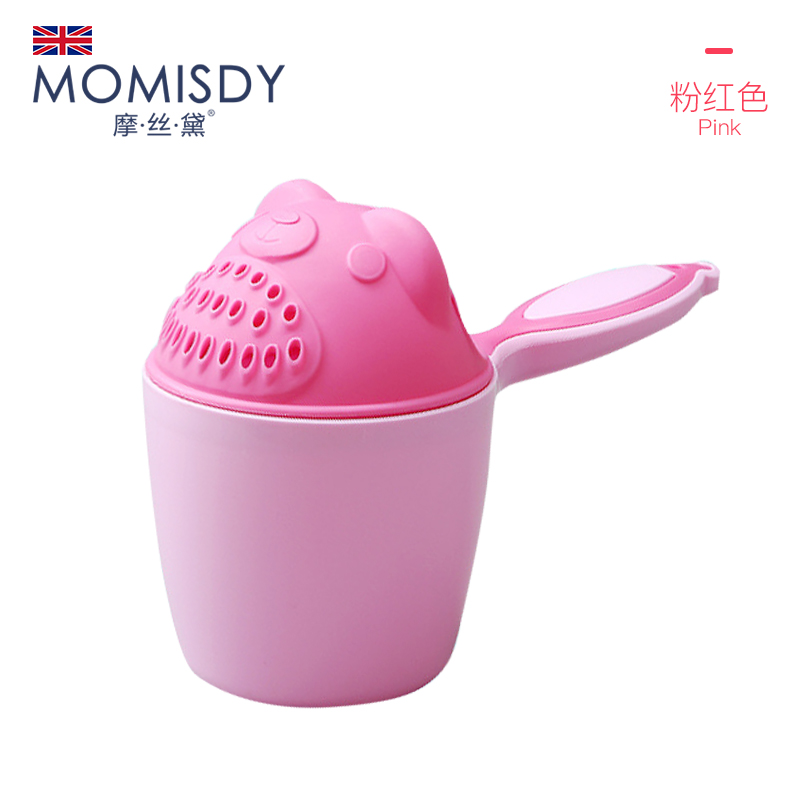 宝宝洗头儿童洗发帽洗澡防水护耳淋浴帽小孩婴儿幼儿调节硅胶 三维工匠 粉红-儿童花洒洗发杯M218高清大图
