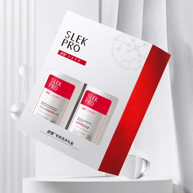 舒蕾(SLEK) 头皮专研洗沐组合(洗发露711ml+沐浴露711ml)高清大图