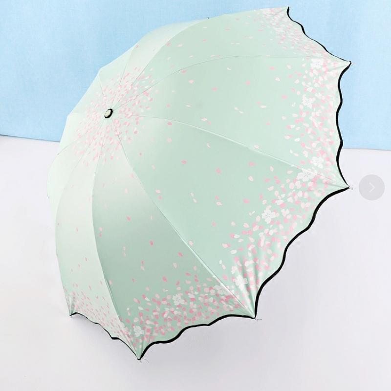 双人晴雨伞两用折叠大号太阳伞遮阳伞强防晒防女三折黑胶