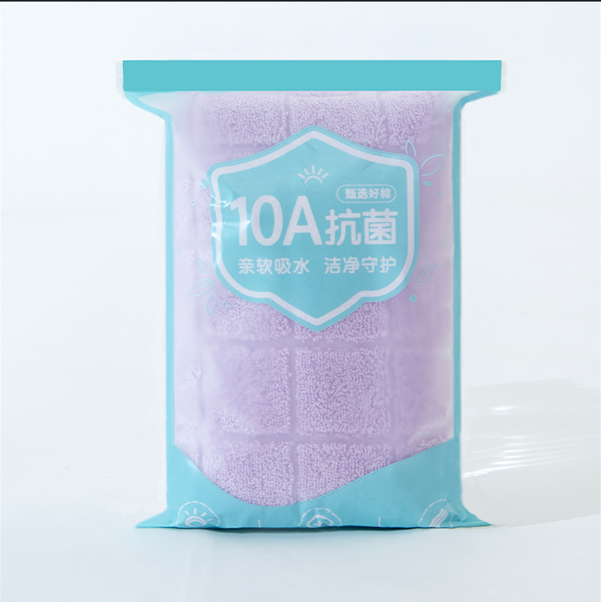 三利TD6247 嘉鸿德暖春面巾78*34cm 130g 纯棉 10A抗菌 紫色(计价单位:条)高清大图