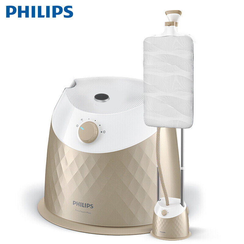 飞利浦(PHILIPS)挂烫机GC523 家用大蒸汽 手持式挂烫机 金色-双杠1600W五档调节