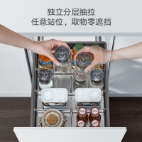 HIGOLD/悍高 L系列方管调味料拉篮 橱柜304不锈钢双层百变空间收纳篮