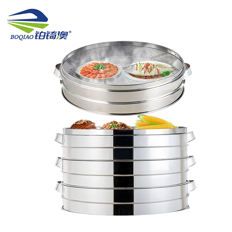 铂锜澳 加厚不锈钢蒸笼蒸屉/70cm-10屉1盖 /1套高清大图