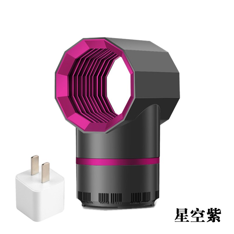 灭蚊灯家用室内物理器吸捕蚊子婴孕卧室插电诱捉蚊虫 三维工匠 星空紫灭蚊灯+适配器高清大图