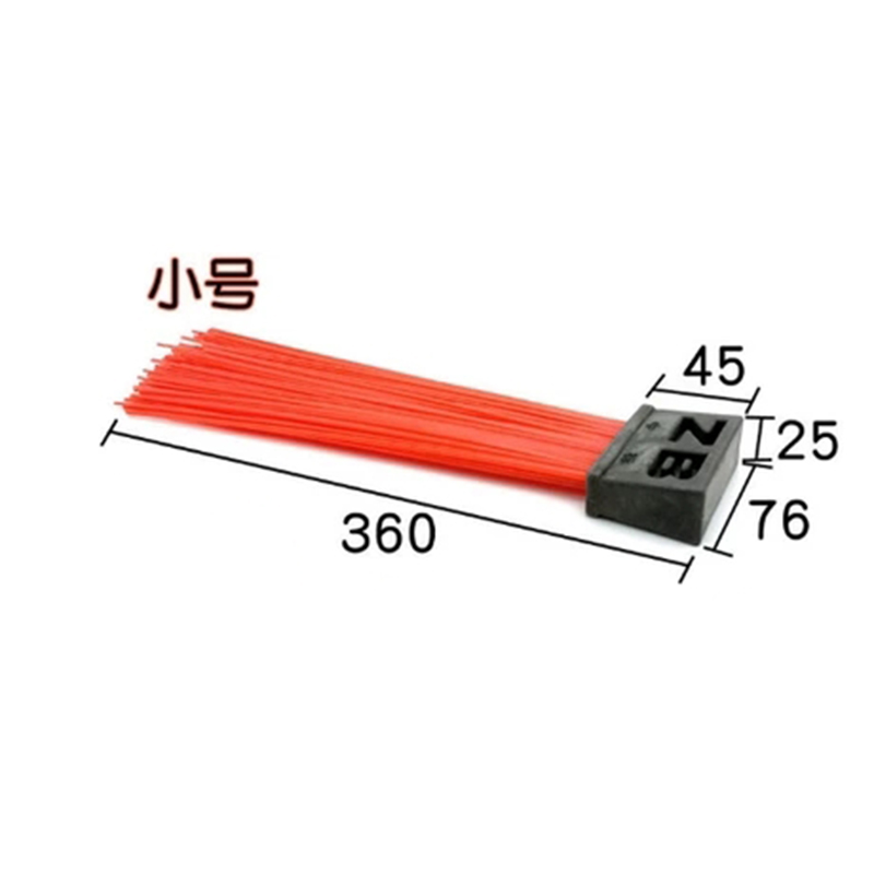 中联 环卫车清洗车扫路车马路清洗方块刷子扫把头 76MM小号刷加钢丝高清大图