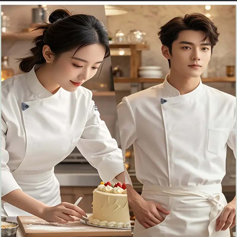 厨师服 束扬 长袖高清大图