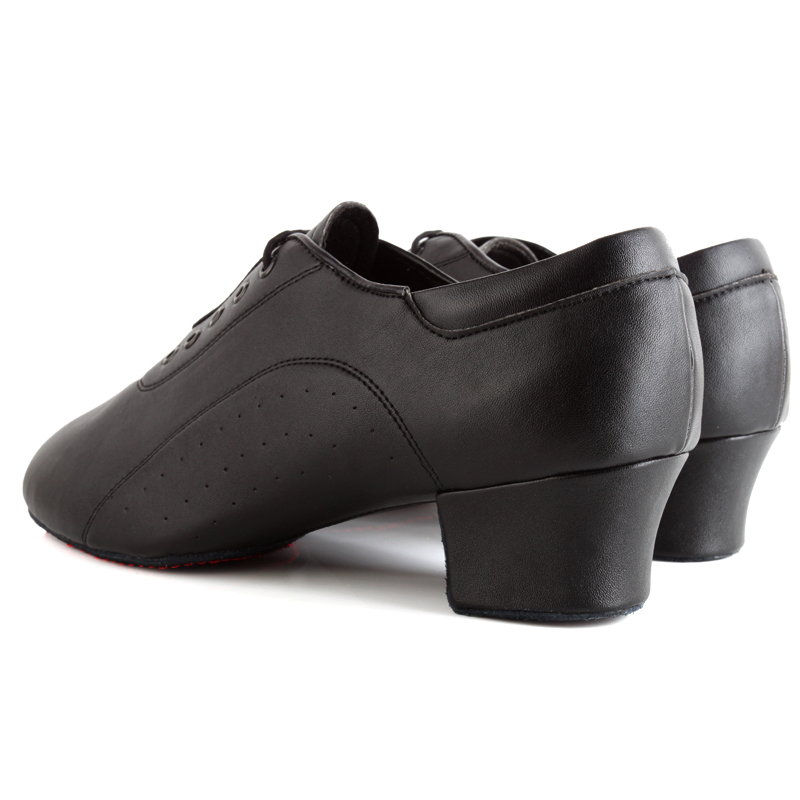 成人男拉丁舞鞋国标男士舞鞋黑色舞蹈鞋两点软底广场交谊舞跳舞鞋