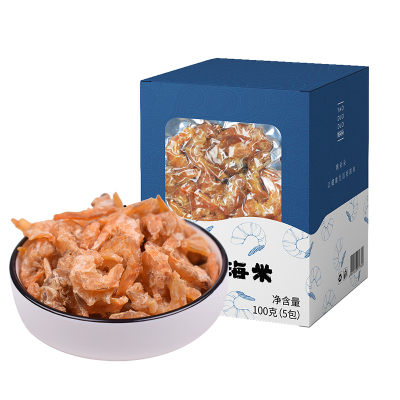 姚朵朵金钩海米100g盒装 淡干虾米无盐 小虾仁干货海鲜