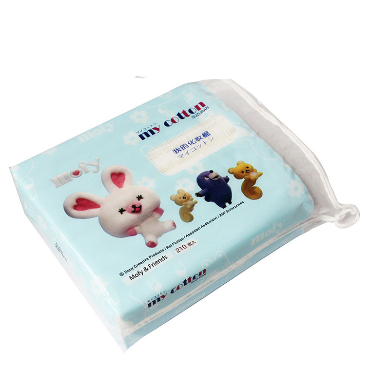 my cotton 210枚 （MORY）白/蓝（ 随机）/包（另赠送丽丽贝尔超薄柔软化妆棉240枚）