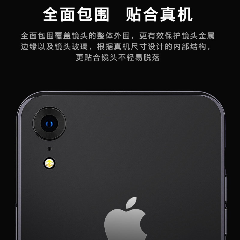 适用于xr镜头膜iphonex后摄像头保护圈xsmax手机后膜xs相机贴