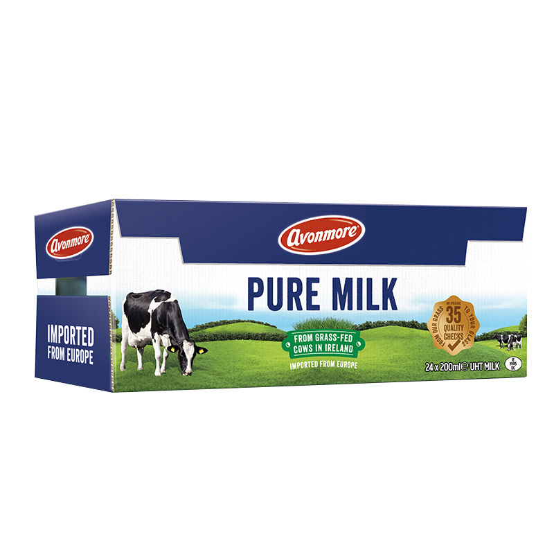 艾恩摩尔(AVONMORE)全脂牛奶200ml*24盒整箱 爱尔兰进口