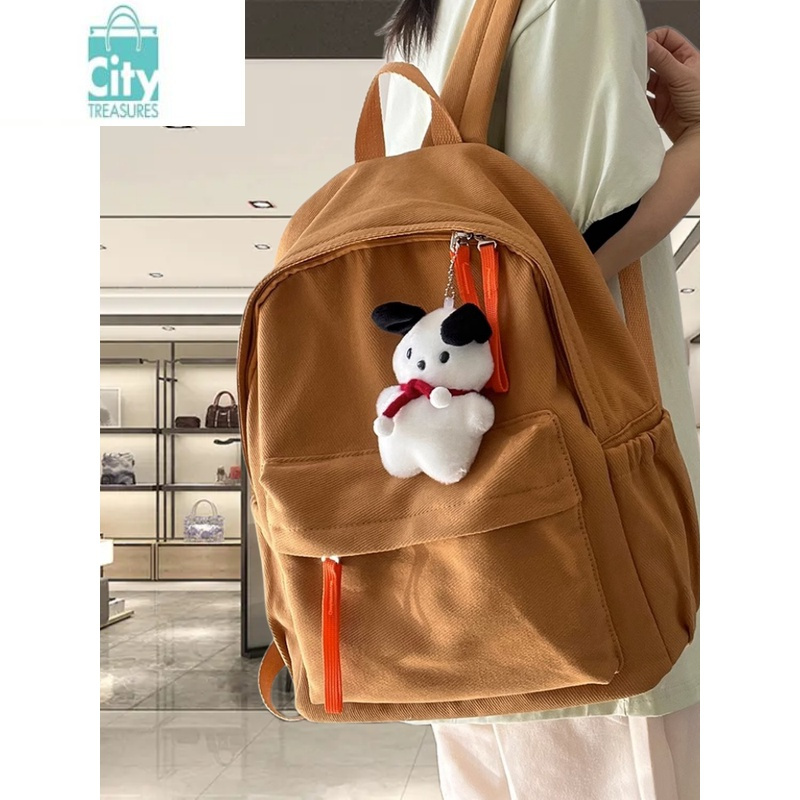 bangdouxk初中生书包女生校园百搭简约小清新高中生大学生轻便双肩包