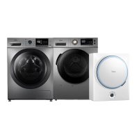 美的(Midea)洗烘套装MG100VT55DY+MH90-H03Y+壁挂洗衣机MG30V315W