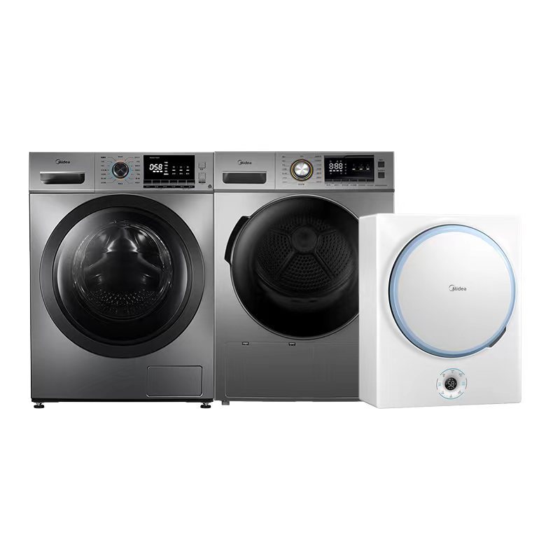 美的(Midea)洗烘套装MG100VT55DY+MH90-H03Y+壁挂洗衣机MG30V315W
