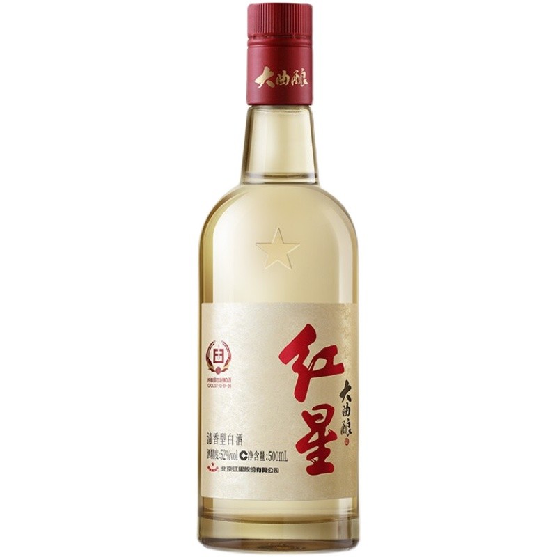 北京红星大曲酿52度500mL清香型纯粮白酒6瓶整箱装高清大图