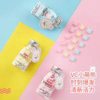 [69元任选]百草味 压片糖 萌C清口含片(水蜜桃味)40g 口气清新薄荷糖果接吻糖香体喜糖任选