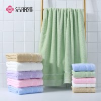洁丽雅纯棉浴巾家用吸水全棉裹巾成人男女大号毛巾超柔 E2118 颜色随机发出