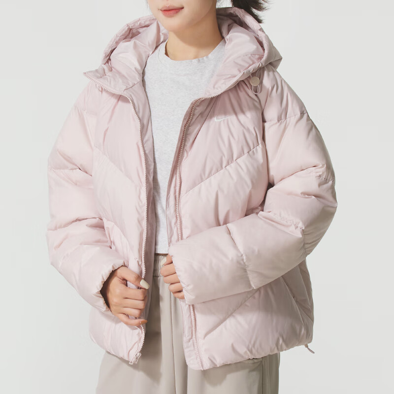 耐克(NIKE)羽绒服女装新款运动服保暖连帽上衣夹克外套HV5236-010 ZP HV5236-667/浅粉 XXL