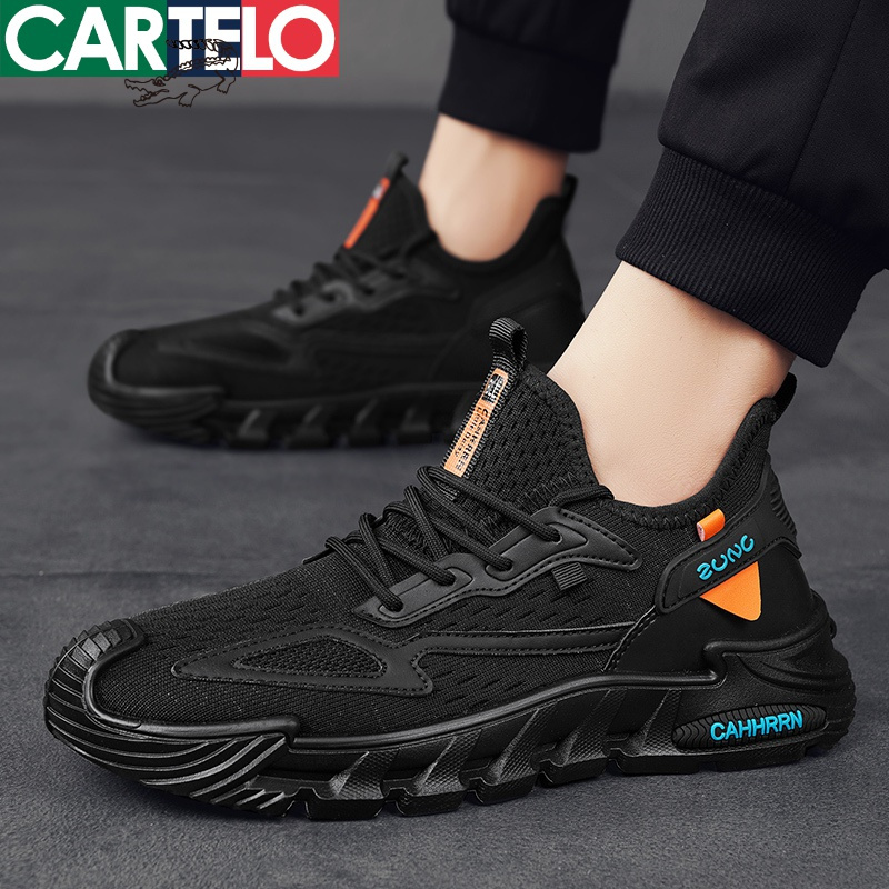 [线下专柜同款]卡帝乐鳄鱼(CARTELO)新款飞织运动休闲鞋板鞋网面鞋男鞋