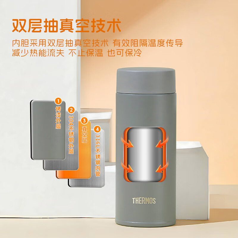 不锈钢保温水杯时尚便携耐用非一次性使用国产健康环保高清大图