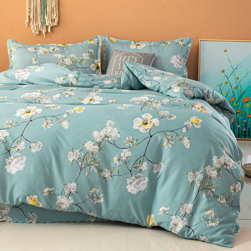 被套四件套床上用品被罩床单枕套少女心网红4件套学生宿舍三件套 情谊 200*230（被套+枕套两个）